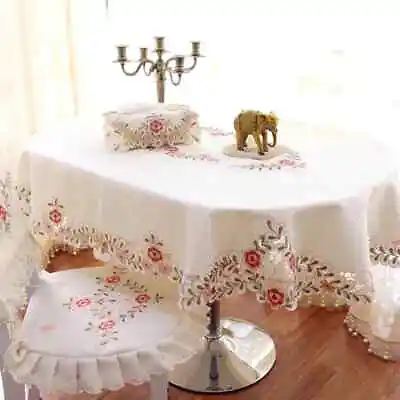 Big Size Round European Style Embroidered Table Cloth Free Shipping Wholesale • $46.65