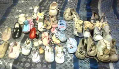 Vintage Kid Baby & Doll Shoe Lot 4 Pairs & Several Singles See Description! • $15