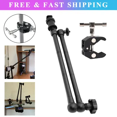 20'' Articulating Magic Arm Super Clamp For DSLR Camera Monitor Flash Light /Mic • £17.13