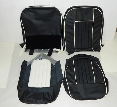 New Black W White Vinyl Seat Upholstery Set  MGB 1962-68 Top Quality Made In USA • $419.95