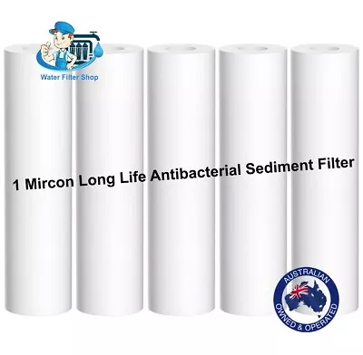 $26.50 • Buy 5 X 1 Micron Polyspun Replacement Sediment Water Filter Cartridges 10  X 2.5 
