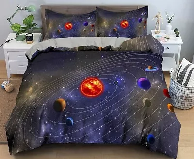 $48.31 • Buy Solar System Bedspread Set - Duvet, Space, Planets *FREE WORLDWIDE SHIPPING*