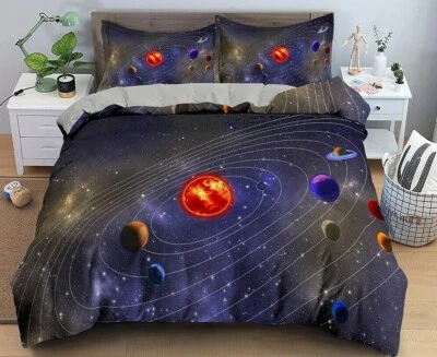 $48.31 • Buy Solar System Bedspread Set - Duvet, Space, Planets *FREE WORLDWIDE SHIPPING*
