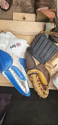 2 Rare Vintage Stri Full Right Goalie Trappers • $217.29