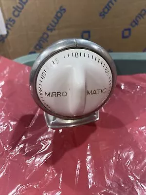 Vintage Kitchen Timer MIRRO MATIC Mid Century Metal Plastic Aluminum! Lux Brand • $14.99