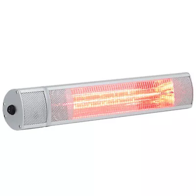 2KW Electric Heater Wall Mounted Patio Outdoor Infrared Radiator Halogen Heater • £59.95