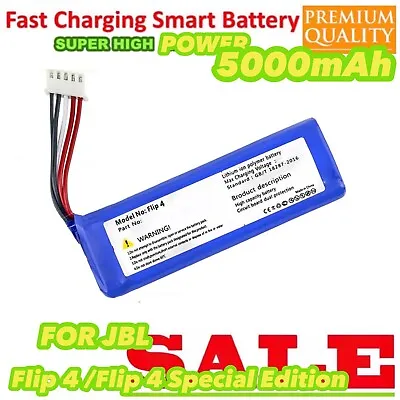 5000mAh New Battery For JBL Flip 4 Portable Bluetooth Speaker GSP872693 01 • $22.77