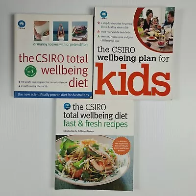 The CSIRO Total Wellbeing Diet Book 1 & CSIRO Kids & Fast & Fresh Recipes • $30