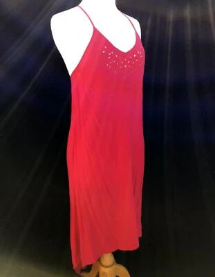 £16.99 • Buy Red Lightweight High Low Long Midi Maxi Beach Pool Dress - Festival Holiday - S