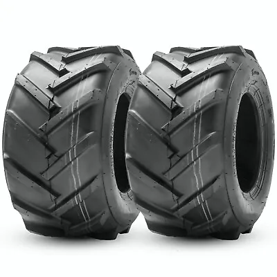 Set Of 2 20x10.00-8 Lawn Mower Tires 4Ply Heavy Duty Super Lug 20x10x8 Tubeless • $134.97