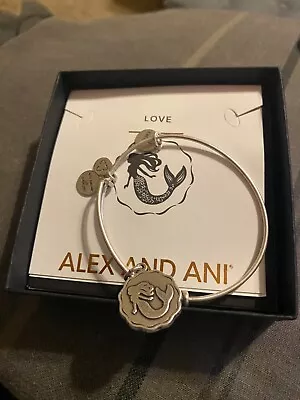 NEW Alex And Ani MERMAID Charm Bangle Bracelet Rafaelian Silver NWT BOX • $14.99