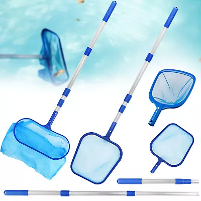 Swimming Pool Leaf Skimmer Rake Mesh Net Spa Pond Cleaning With Telescopic Pole • $10.59