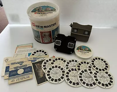 Vintage GAF View-Master Deluxe Gift Pak W/2 Stereo Viewers & Fairy Tale Reels • $34.95