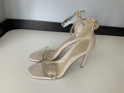 £6.45 • Buy Missguided Peep Toe Ankle Band Shoes Heels Size 40 Uk 7 Vgc