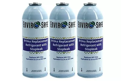 Envirosafe Modern Eco-Friendly Auto AC 134 Replacement Refrigerant Stop Leak (3) • $39.99