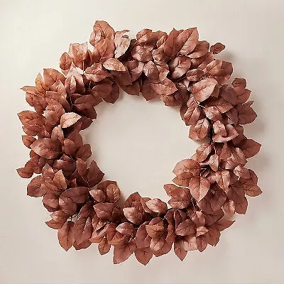 30  Faux Rusted Beech Leaf Fall Wreath - Hearth & Hand With Magnolia • $19.99