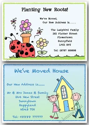 Personalised Change Of Address Moving House Cards House / Ladybird X10 • £3.85