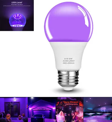 E26 E27 LED Bulb 9W UV Light 395nm Ultraviolet Neon Glow In The Dark Black Light • $62.98