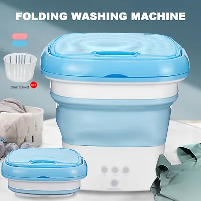 $51.99 • Buy Mini Automatic Washing Machine Laundry Tub Basin Clothes Bucket Dryer Folding