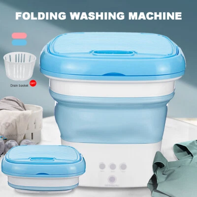 $51.99 • Buy Mini Automatic Washing Machine Laundry Tub Basin Clothes Bucket Dryer Folding