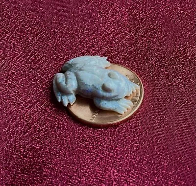 Australian Opal Zuni Carved Ricky Laahty Tiny Frog Fetish. 9.2 Ct Pre-2000s • $178