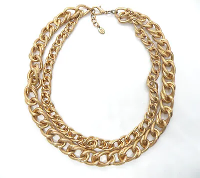 Rare Zara Signed Vintage Chain Chunky Gold Heavy Designer Jewelry Necklace • $19.90