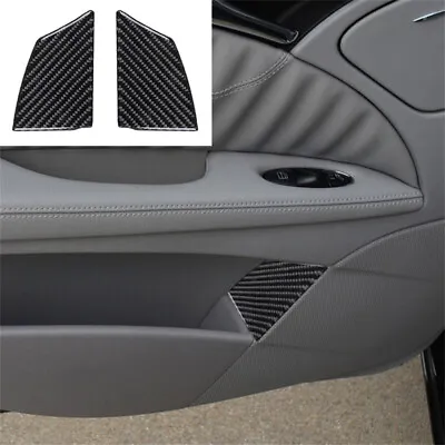 2×Carbon Fiber Interior Rear Door Panel Decor Trim For Benz E-Class W211 2003-09 • $16.67