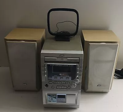 JVC Micro HiFi Stereo CA-UXM5R CD Tape Radio W/ Speakers • £46.55