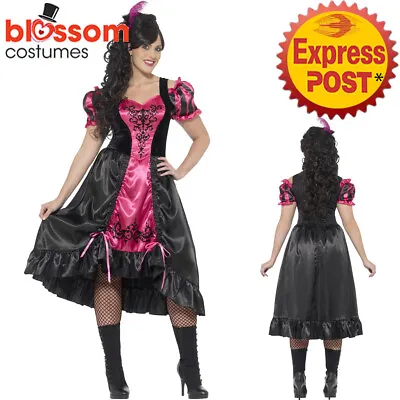 CA295 Curves Sassy Saloon Plus Dress Costume Western CanCan Wild West Burlesque • $42.18