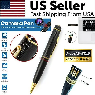 $17.99 • Buy 1080P HD Pocket Pen Camera Hidden Cam Mini Body Video Recorder DVR Security USB