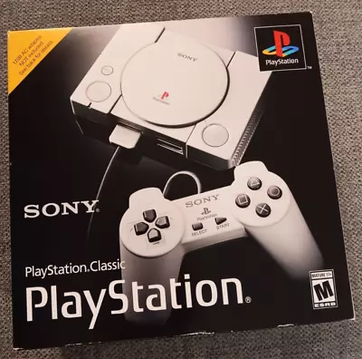 Sony PlayStation Classic Gray Console (3003868) New In Box - 20 Classic Games! • $69.99