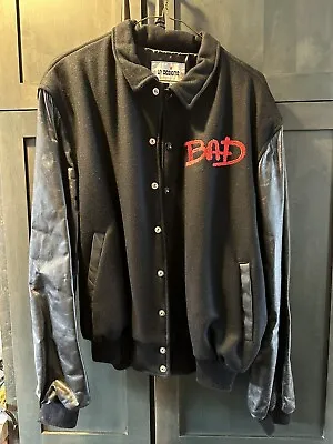 *** Rare Michael Jackson Bad World Tour Letterman Jacket Given By Manager *** • $1125