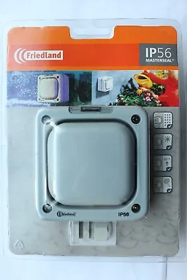 Friedland Masterseal 10A 1G IP56 Outdoor Single Rocker Enclosure Only Grey Neon • £9.99