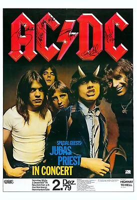 AC/DC With Judas Priest 13  X 19  Re-Print Music Concert Poster • $19.95