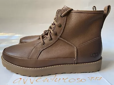 New UGG Deconstructed Lace Up / Zip Women's Size 9 Leather Boot 1120693 Chestnut • $89.99