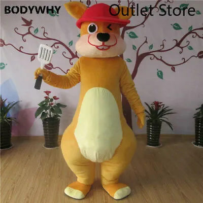 Xmas Adult Cute Kangaroo Mascot Costume Cosplay Fancy Dress Carnival Advertising • £199.40