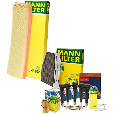 Mann Filters Bosch 5 Coils Denso 5 UGroove Spark Plugs TuneUp Kit For Rabbit FWD • $199.95