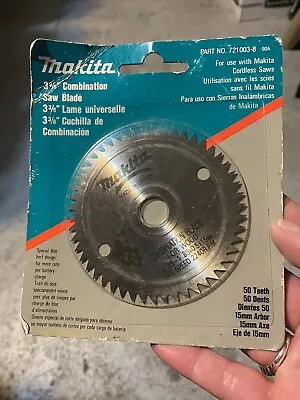 Makita 50-tooth 3-3/8  Combination Thin Circular Saw Blade Wood 15mm Arbor NEW • $15.97