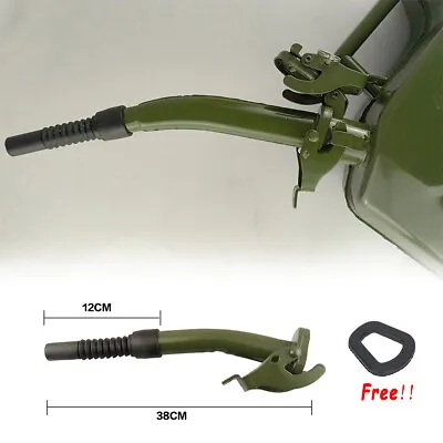 $20.78 • Buy Metal Jerry Can Gas Canister Rubber Nozzle Spout Military Style Clamp 5L 10L 20L
