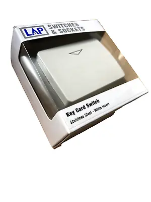 Hotel Key Card LAP Switch Raised Profile White Insert For Hotel Home Or Office • £29