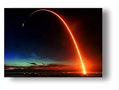 Rocket Shuttle Launch Space Canvas Poster Wall Art Picture Print Educational • £39.99