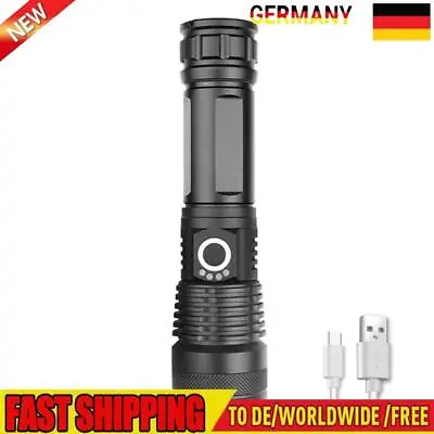 1500LM XHP50 LED Flashlight 5 Mode USB Rechargeable IPX4 (No Battery) • £10.17