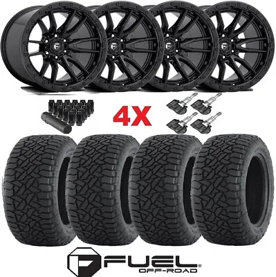 Fuel Rebel 6 Black Wheels Rims Tires Gripper Mt Mud Fits Trd 33 12.50 20 • $2795