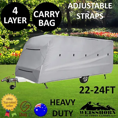 CARAVAN CAMPERVAN COVER Water Resistant Heavy Duty Camper New 22FT 23FT 24FT  • $160.55