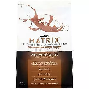 Syntrax Matrix 5.0 - Sustained Release Protein Milk Chocolate 5 Lbs • $75.52