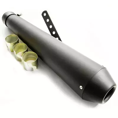 £28.95 • Buy Universal Black Motorcycle Megaphone Exhaust Silencer BSA/ Triumph