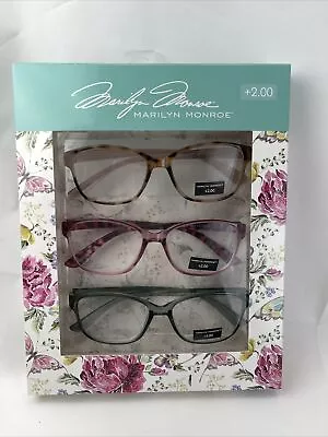 Marilyn Monroe 3-PACK Premium Reading Glasses Readers +2.00 NEW  • $29.99