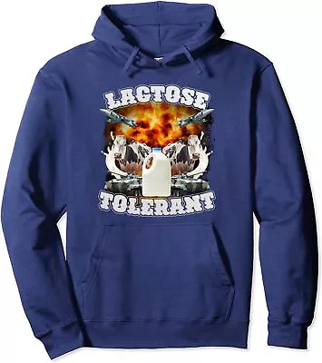 Lactose Tolerant Funny Trending Meme Cool Funny Unisex Hooded Sweatshirt • $34.99