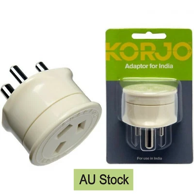 $21.91 • Buy KORJO TRAVEL ADAPTOR FOR AUSTRALIA To India Travels 240V PLUG- FIT26 KAIN