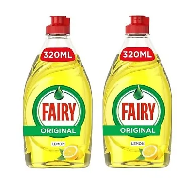 T1761 Fairy Original Lemon Washing Up Liquid - 320ml (Pack Of 2) • £5.99